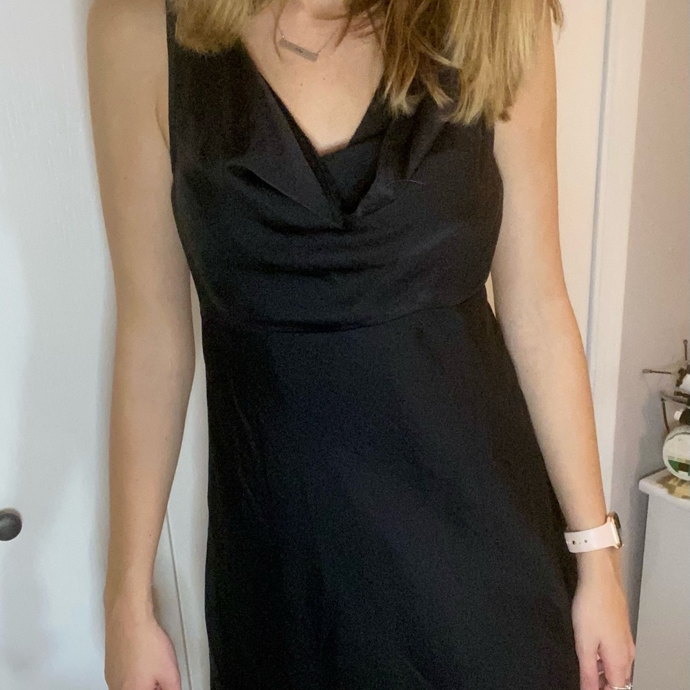 Old Navy Black Ruffled Neck Dress!